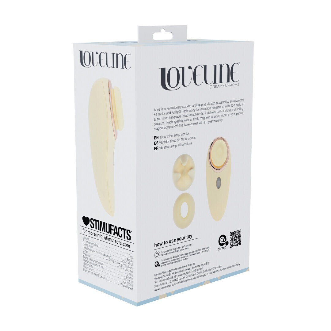ESTIMULADOR AIRTAP COM ACESSÓRIOS AURIE AMARELO LOVELINE