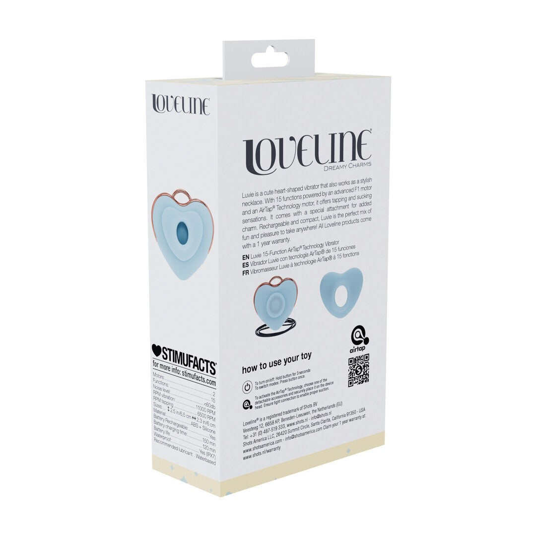 ESTIMULADOR AIRTAP HEART-SHAPED LUVIE AZUL LOVELINE
