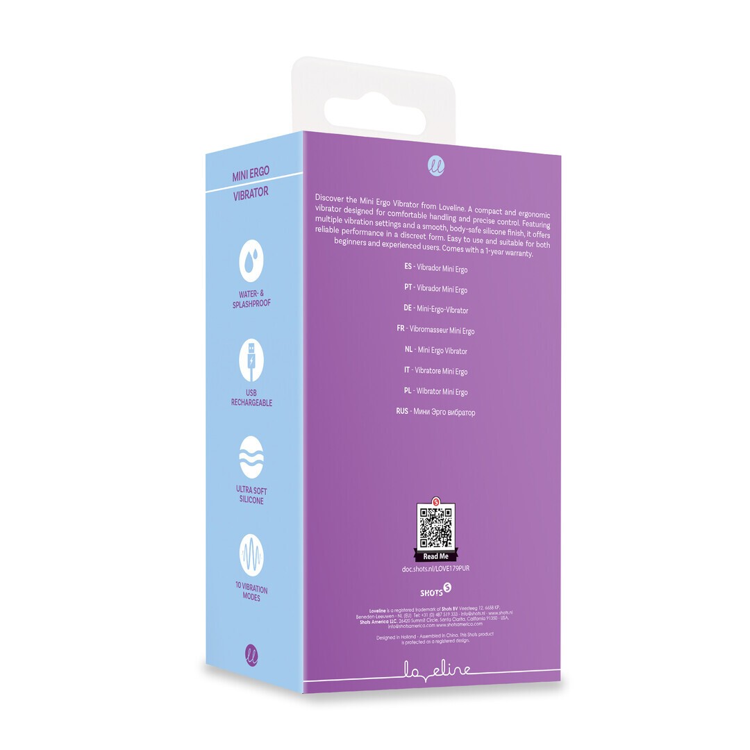 PLUG ANAL COM VIBRAÇÃO MINI ERGO SWEET AMETHYST LOVELINE