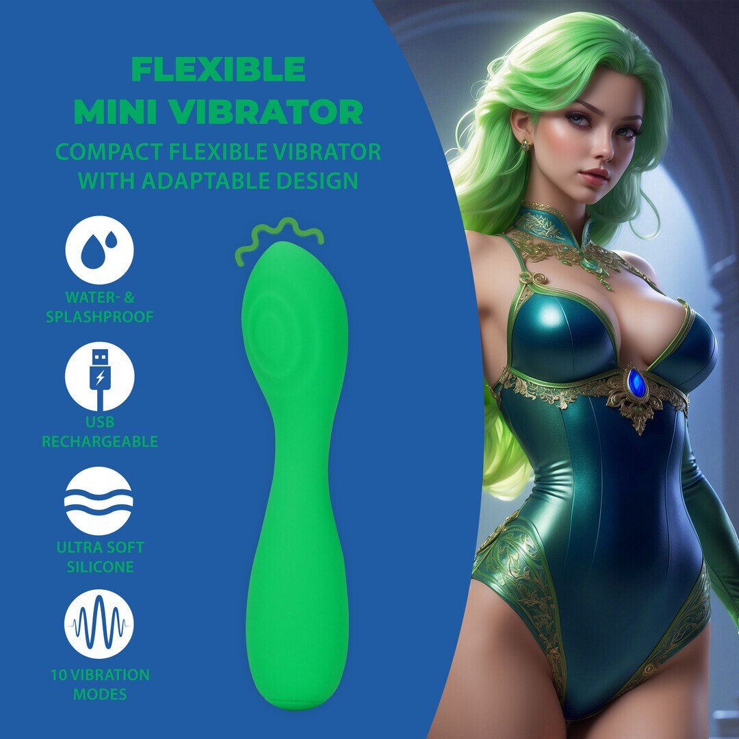 LOVELINE GREEN BLISS FLEXIBLE MINI VIBRATOR