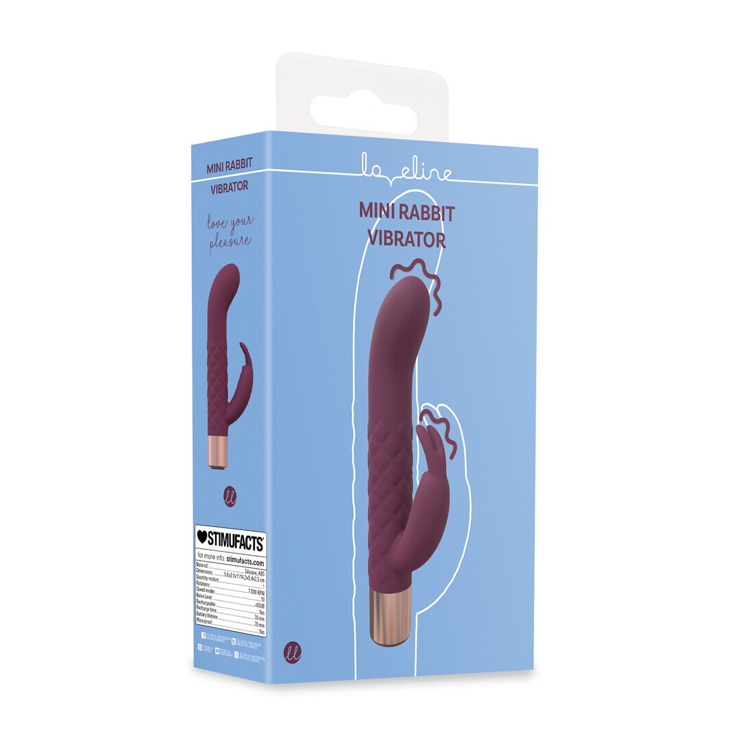 VIBRADOR MINI RABBIT BORDÔ LOVELINE