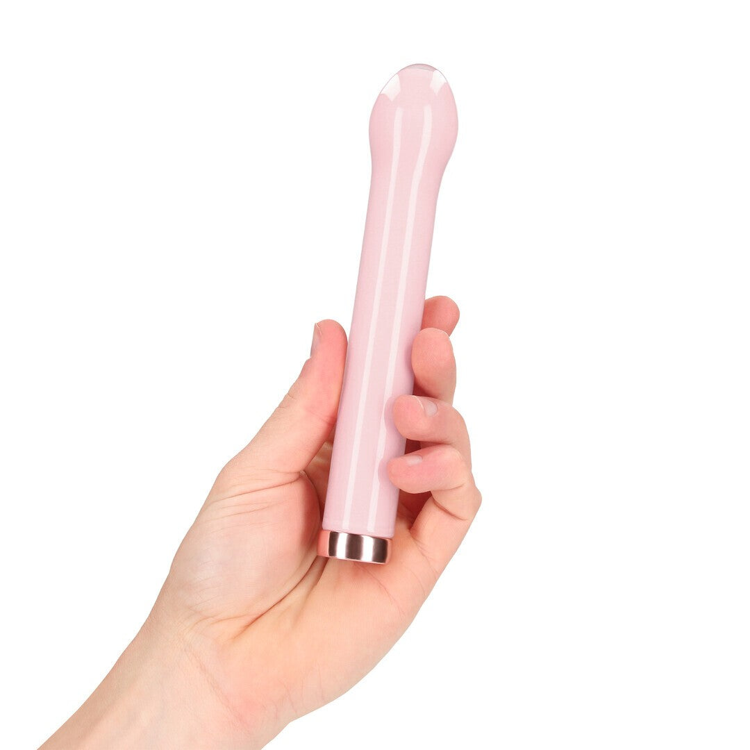 VIBRADOR GLASS BULB SHAPED ROSA LOVELINE