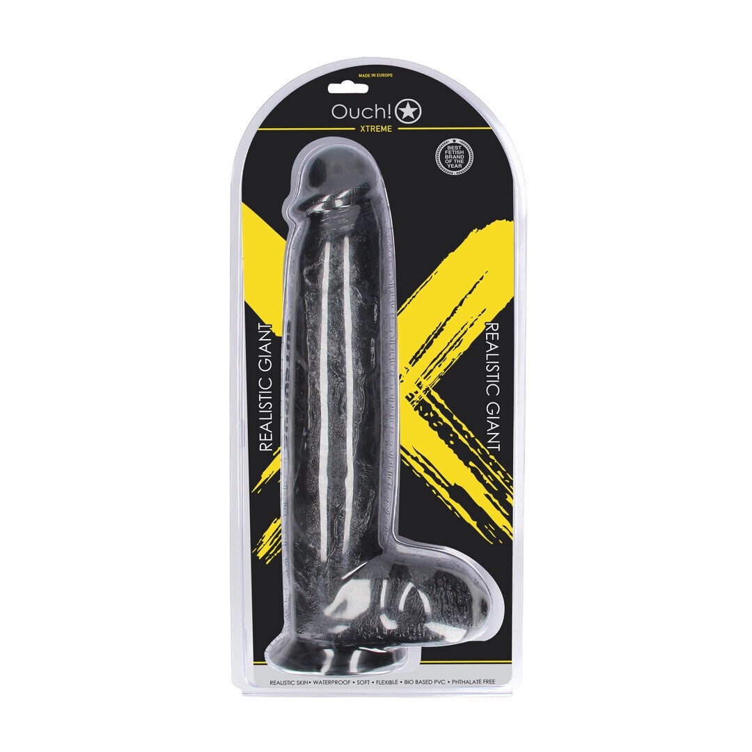 DILDO REALISTIC GIANT 32 CM PRETO OUCH!