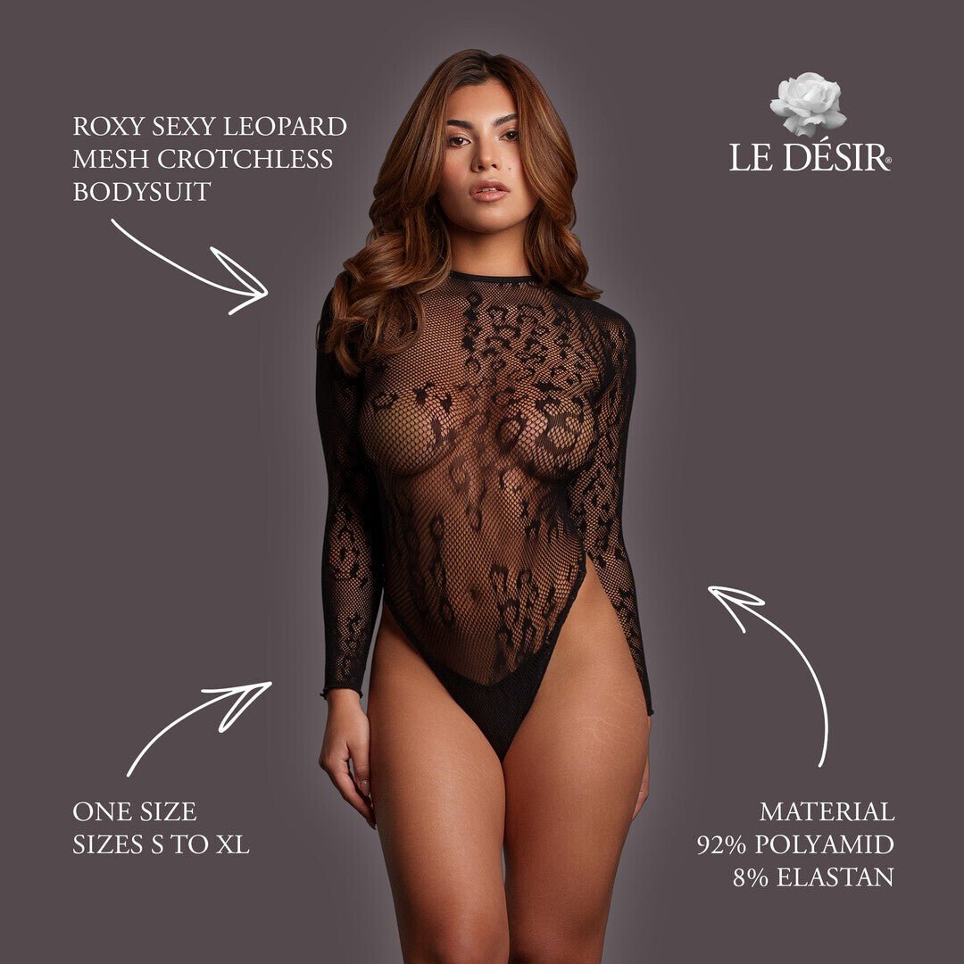 BODY ROXY SEXY LEOPARD MESH CROTCHLESS LE DÉSIR