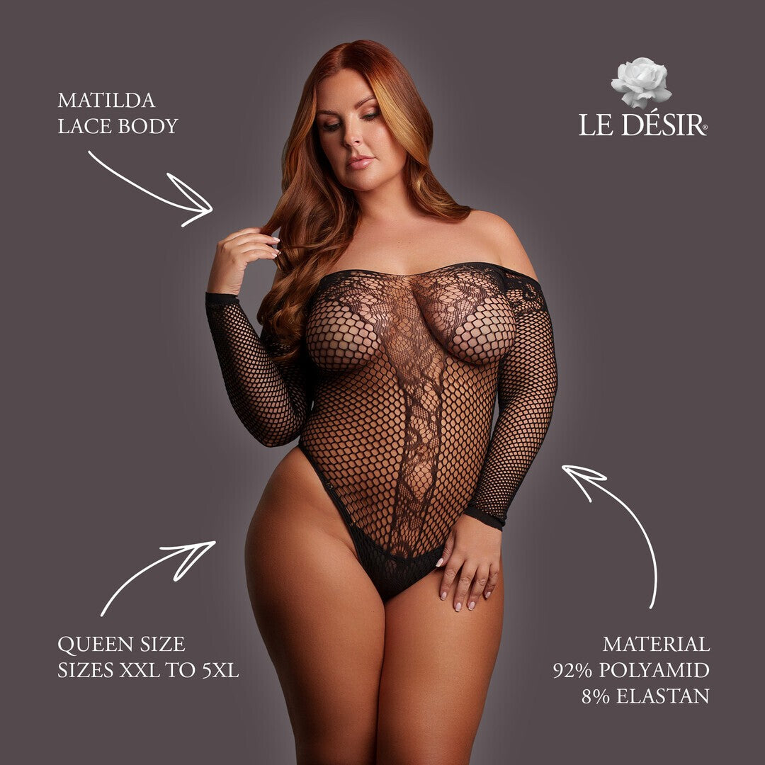 BODY DE RENDA MATILDA TAMANHO QUEEN LE DÉSIR