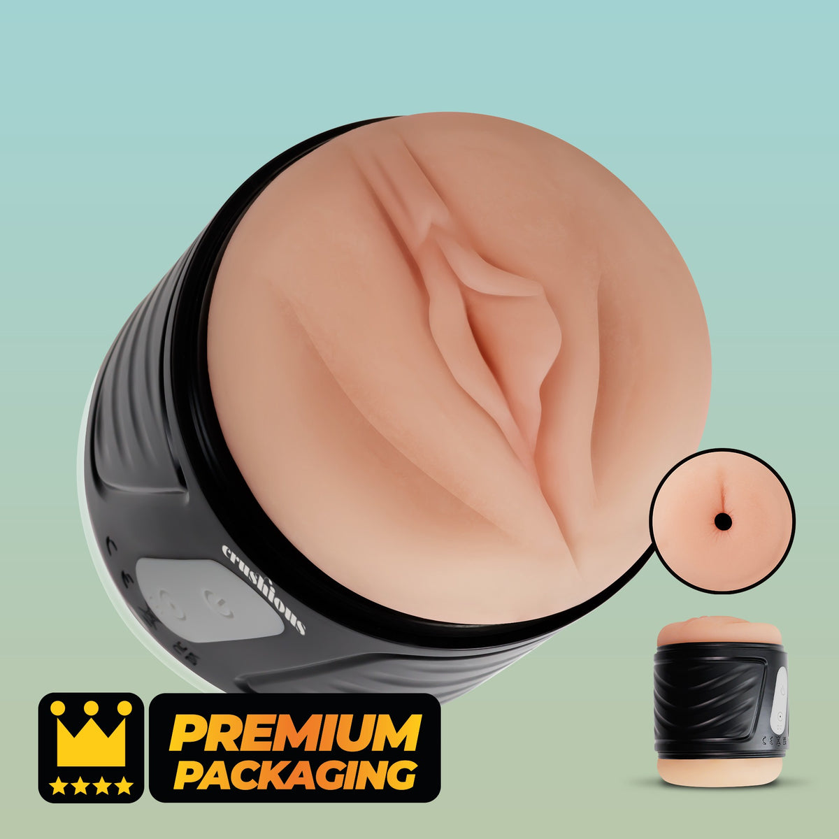 CRUSHIOUS DUNK DOUBLE ENTRY MASTUBATOR WITH VIBRATION