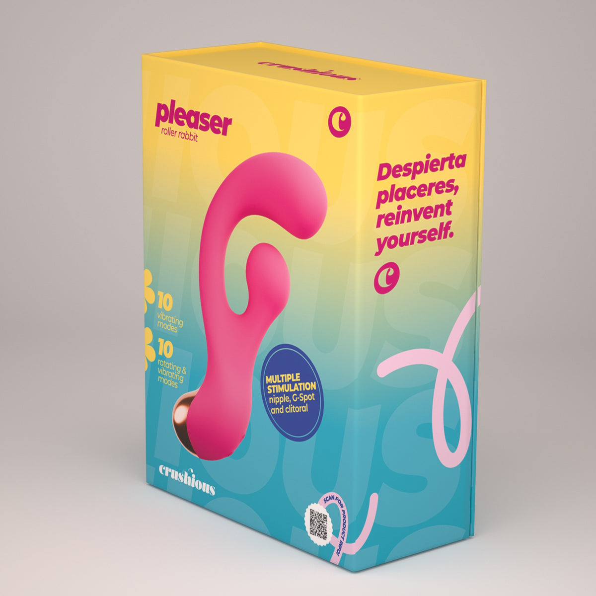 CRUSHIOUS PLEASER VIBRATOR WITH ROTATING STIMULATION