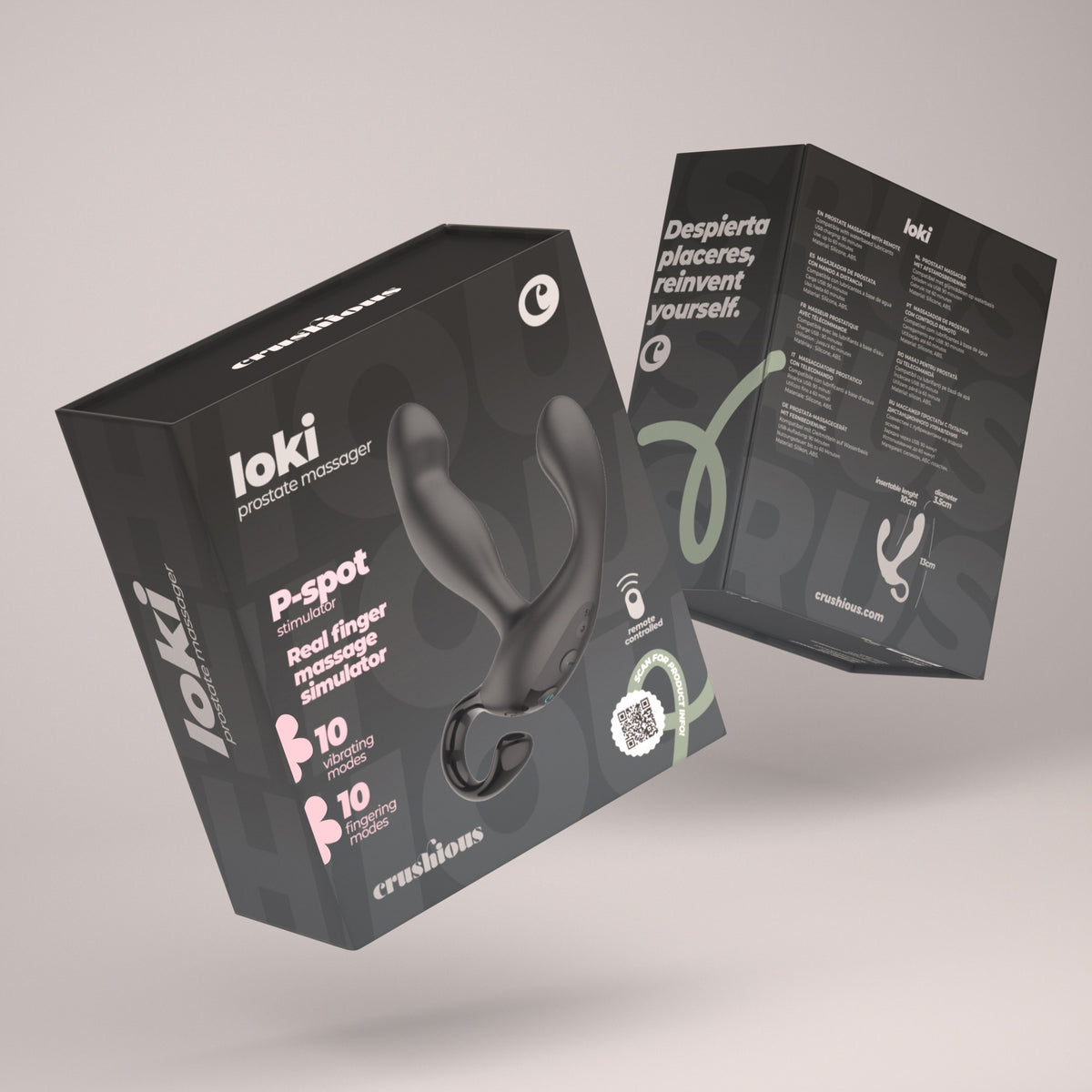 CRUSHIOUS LOKI REMOTE CONTROL RECHARGEABLE PROSTATE MASSAGER