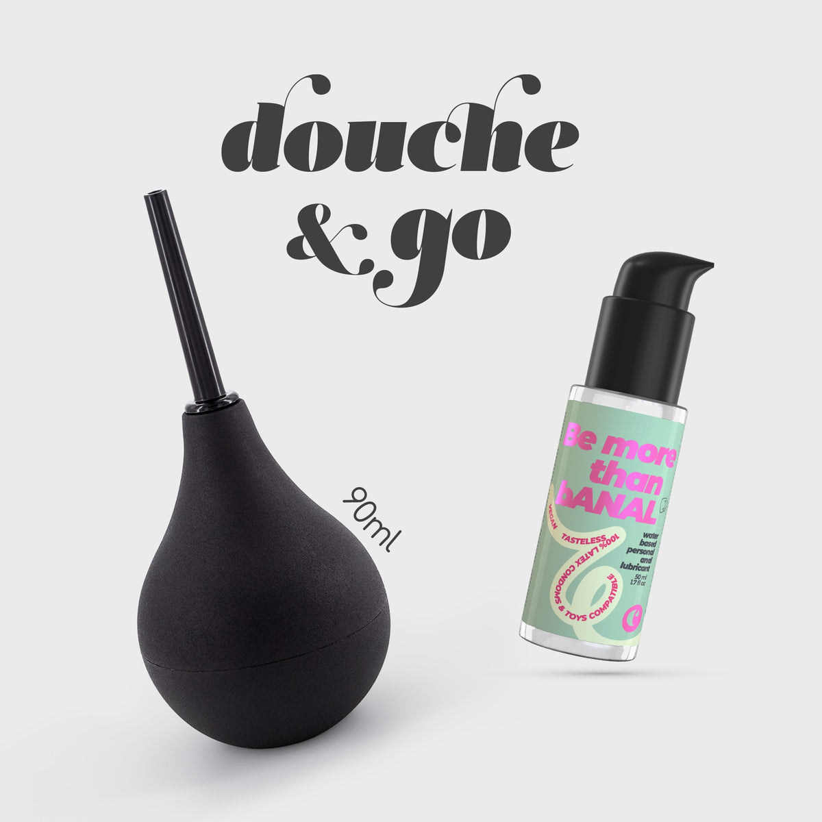 DOUCHE & GO DUCHE ANAL 90ML COM LUBRIFICANTE ANAL 50ML CRUSHIOUS