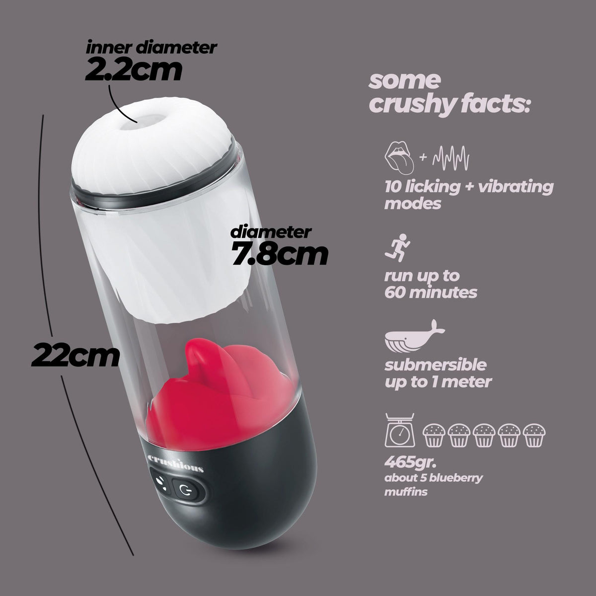SLURPY MASTURBADOR 2 EM 1 DESMONTÁVEL CRUSHIOUS
