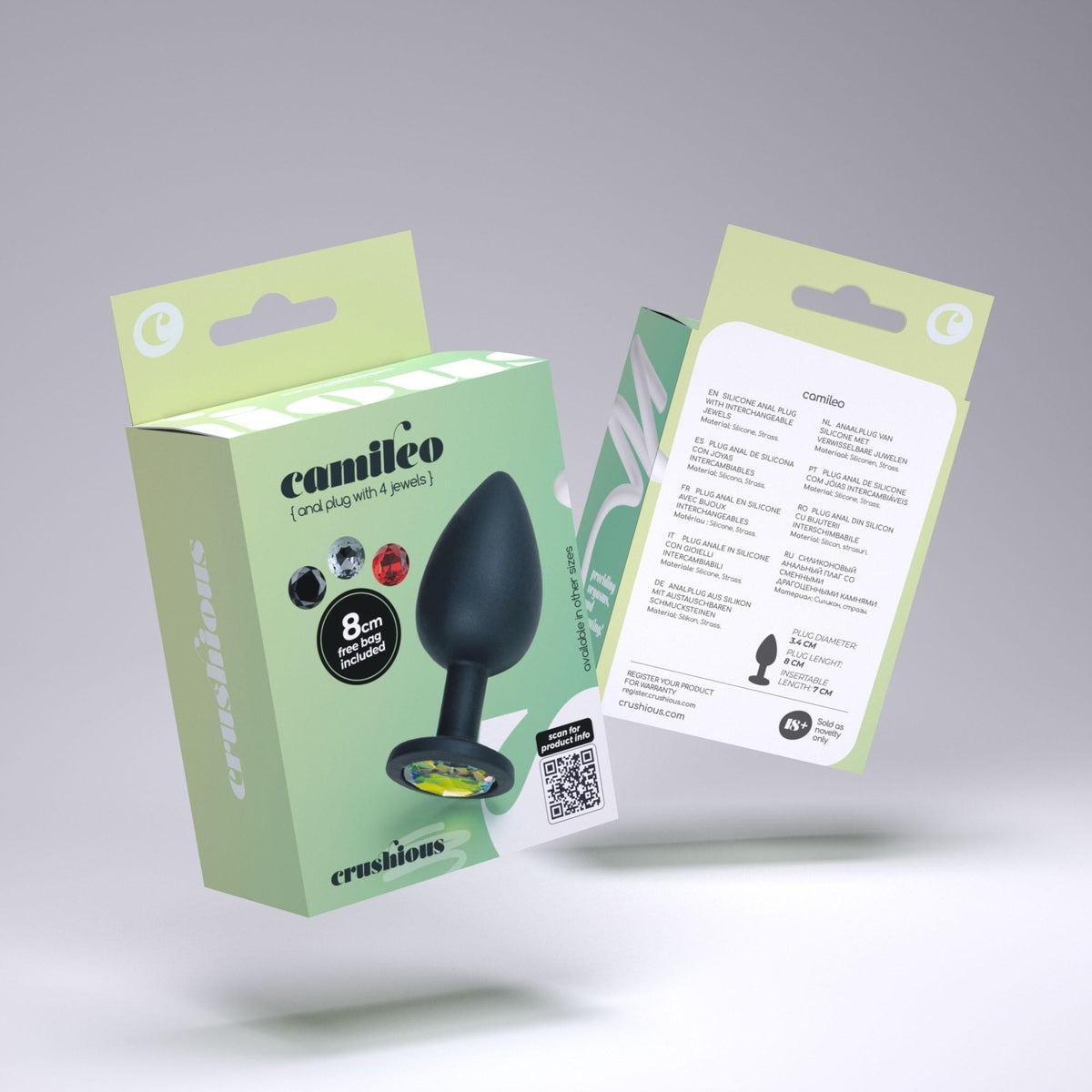 CAMILEO PLUG ANAL MÉDIO COM 4 JOIAS INTERCAMBIÁVEIS CRUSHIOUS