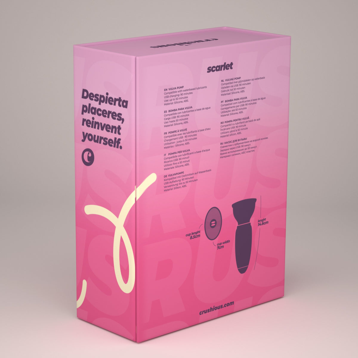 CRUSHIOUS SCARLET VULVA PUMP RECHARGEABLE STIMULATOR