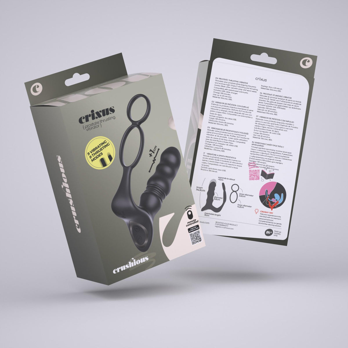 VIBRADOR DE PRÓSTATA COM COMANDO CRIXUS CRUSHIOUS