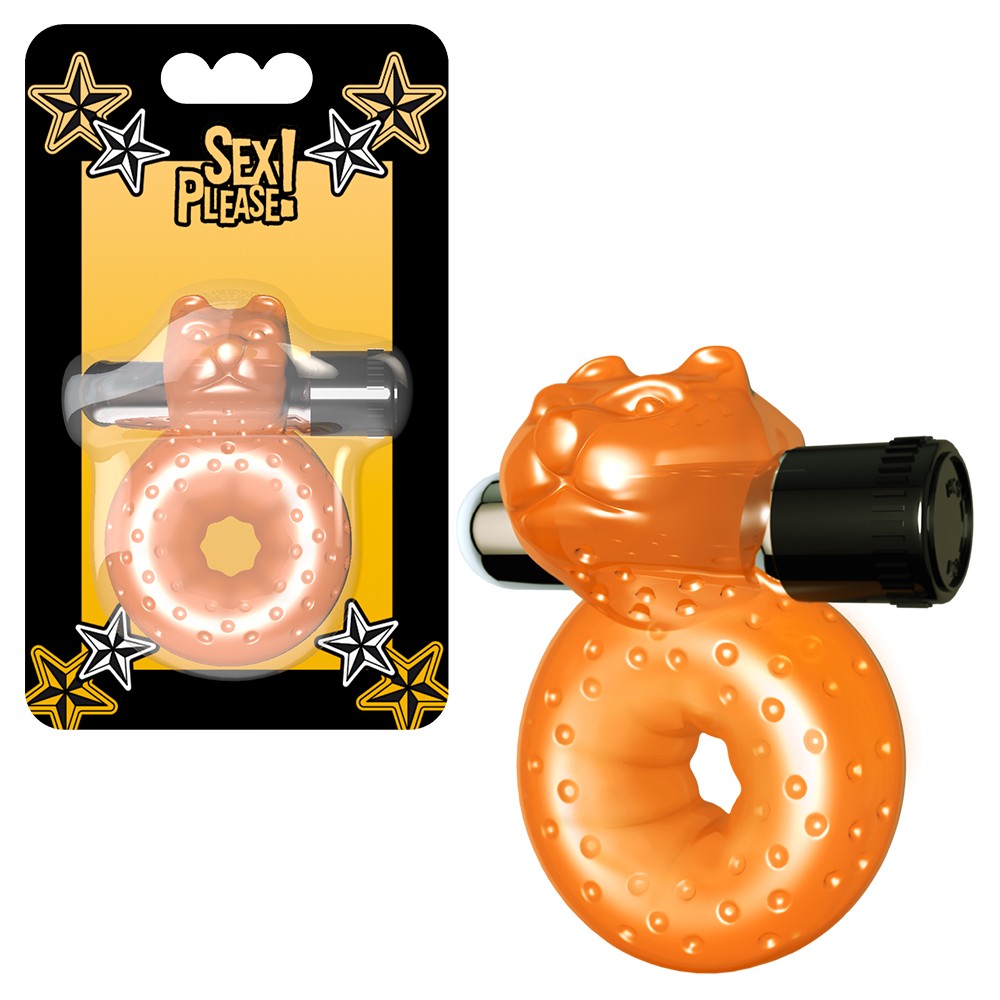 ANEL PARA O PÉNIS COM VIBRAÇÃO SEX PLEASE! MOROZKO LARANJA - Lust Sexshop