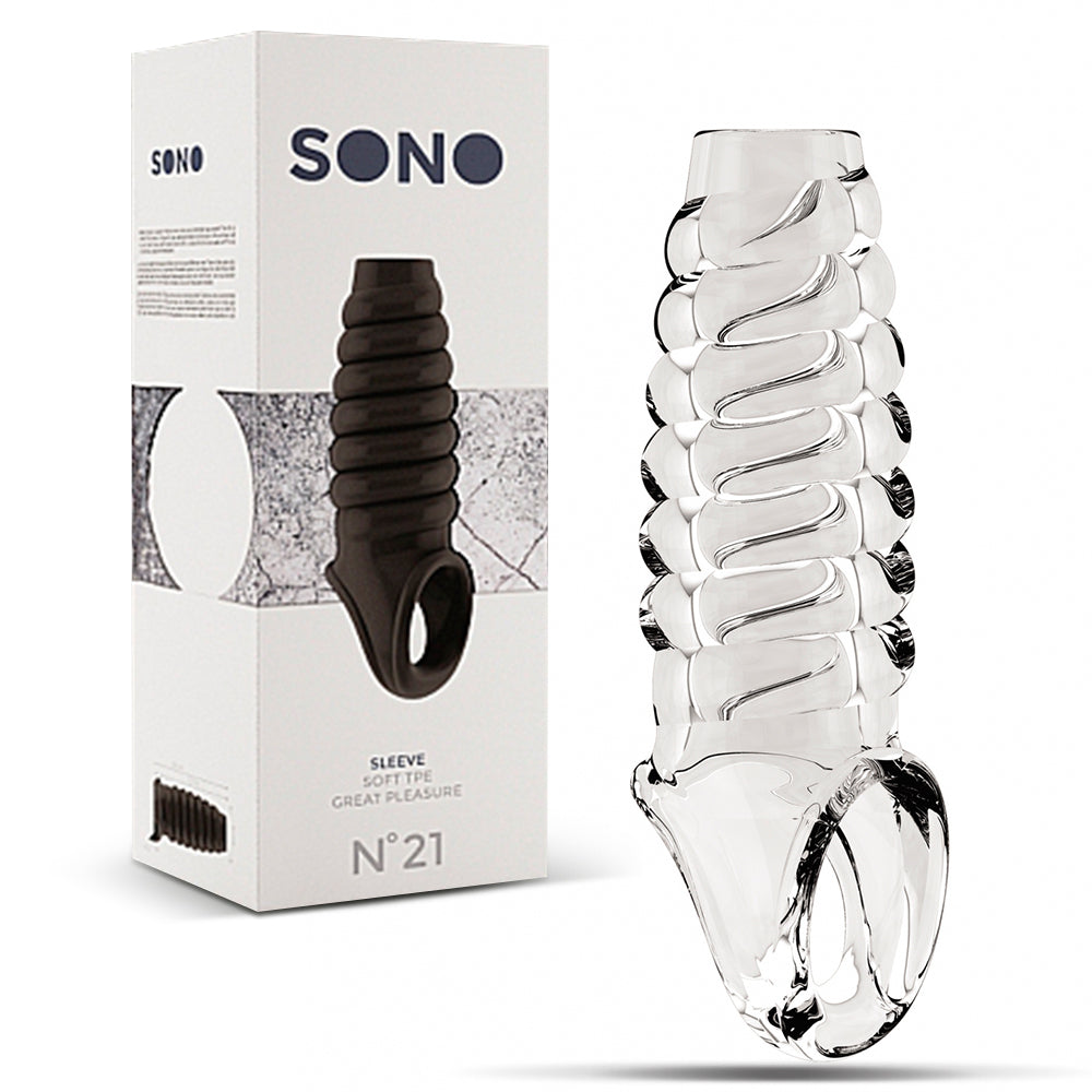 MANGA COM EXTENSÃO PARA O PÉNIS SONO Nº21 TRANSPARENTE - Lust Sexshop