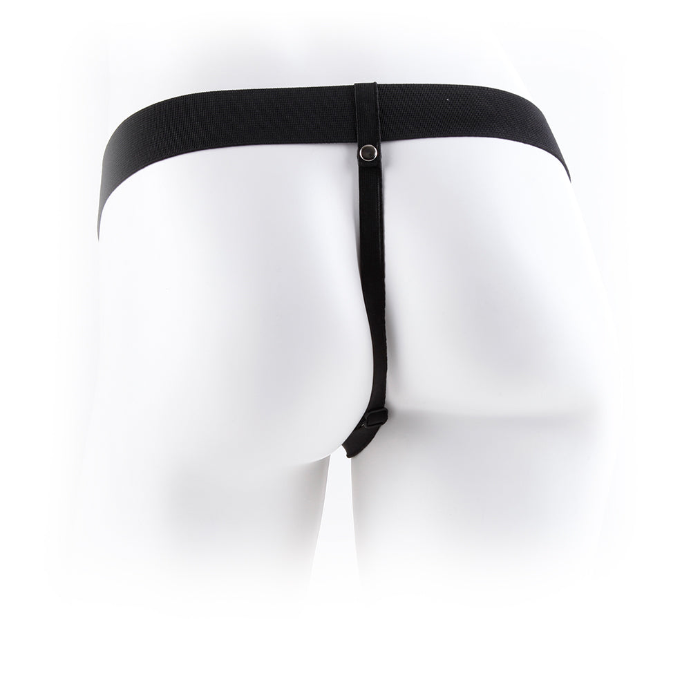STRAP-ON OCO COM VIBRAÇÃO E TESTÍCULOS 7" FETISH FANTASY SERIES BRANCO - Lust Sexshop