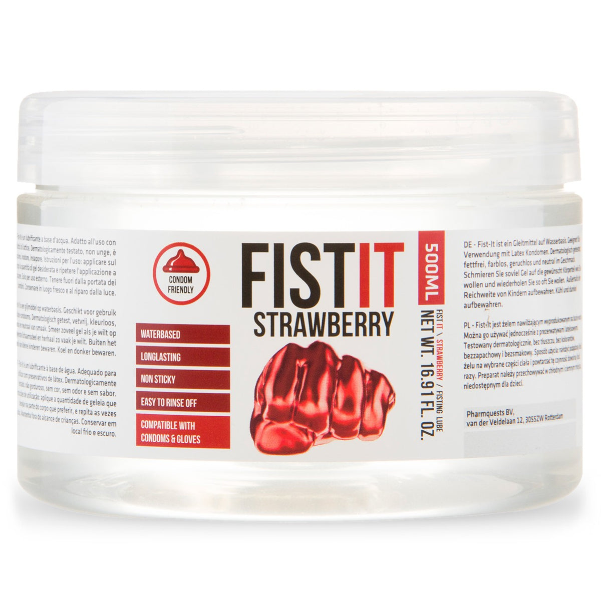 LUBRIFICANTE PARA FISTING FIST IT MORANGO 500ML - Lust Sexshop