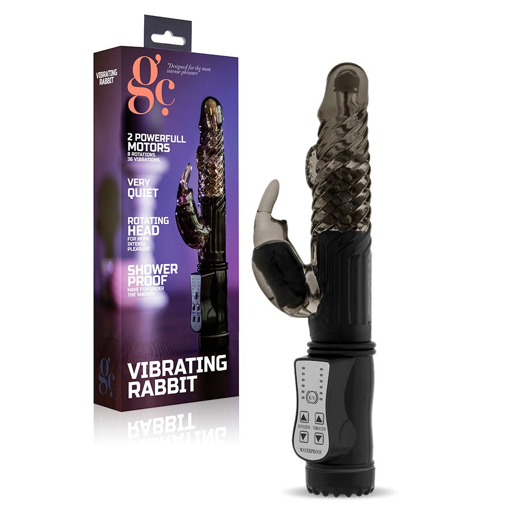 VIBRADOR VIBRATING RABBIT PRETO - Lust Sexshop