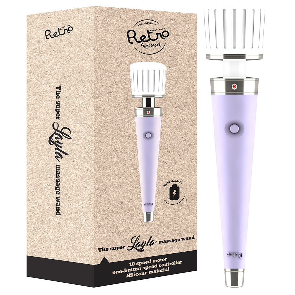 MASSAJADOR RECARREGÁVEL RETRO LAYLA ROXO - Lust Sexshop