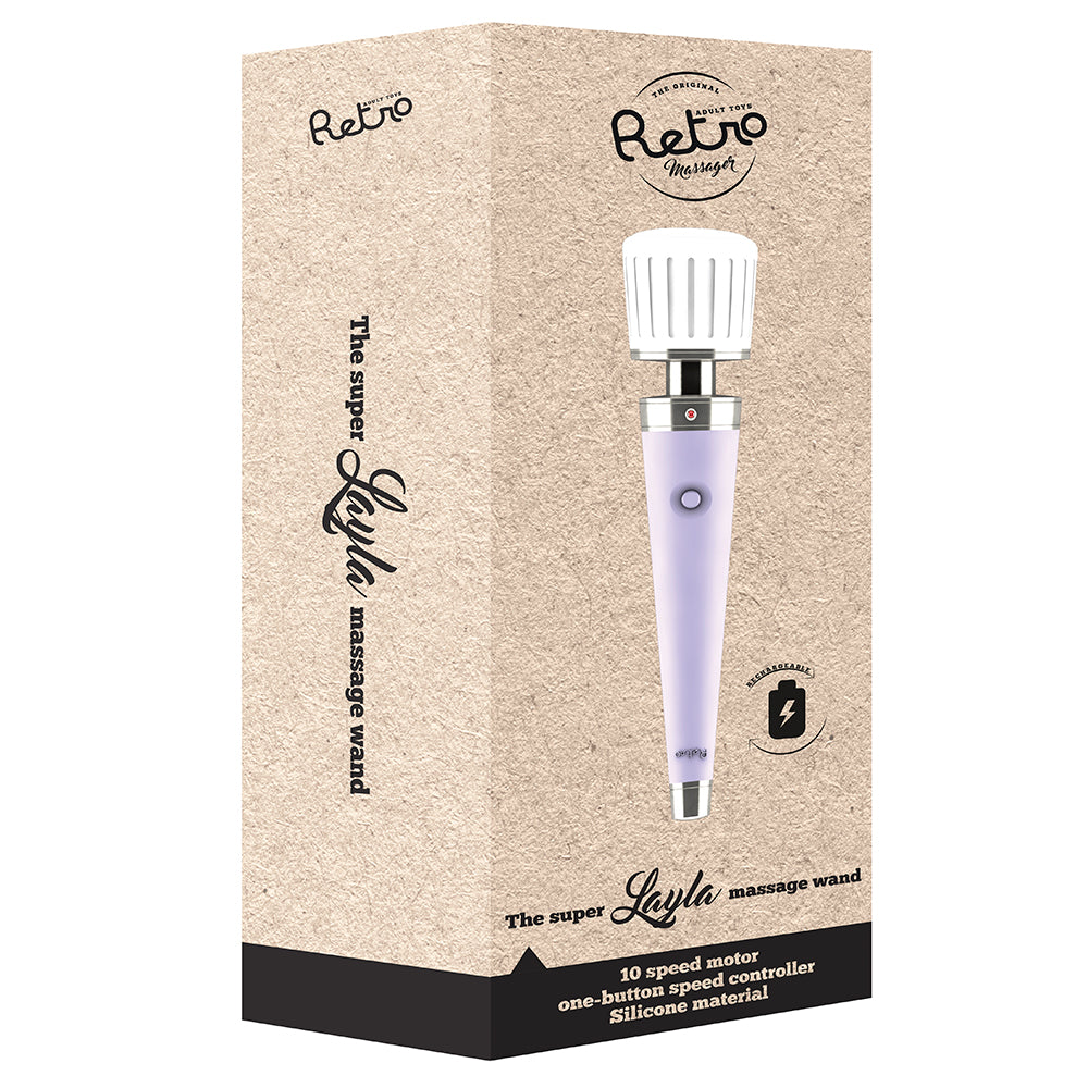 MASSAJADOR RECARREGÁVEL RETRO LAYLA ROXO - Lust Sexshop