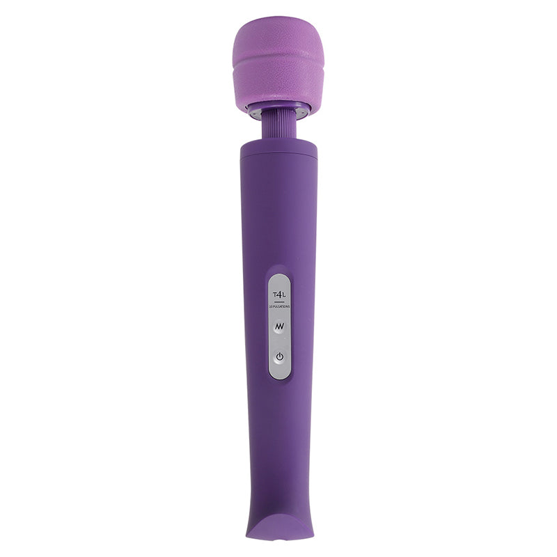 MASSAJADOR COM CARREGADOR USB CANDY PIE MAGIC WAND ROXO - Lust Sexshop