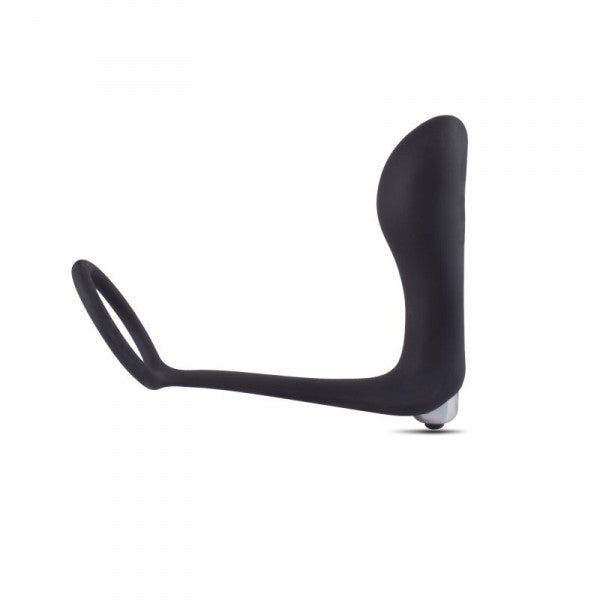 PLUG ANAL VIBRATÓRIO COM ANEL P-RING DARK SIDE PRETO - Lust Sexshop