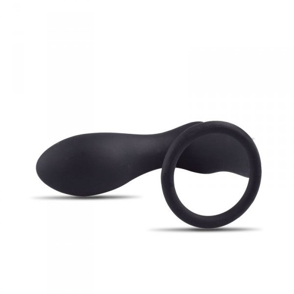 PLUG ANAL VIBRATÓRIO COM ANEL P-RING DARK SIDE PRETO - Lust Sexshop