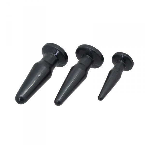 CONJUNTO DE 3 PLUGS ANAIS TIMELESS ANAL PLUGS PRETOS - Lust Sexshop