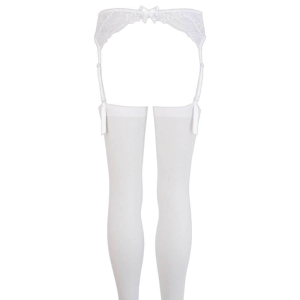 CINTO DE LIGAS EM RENDA BRANCO - Lust Sexshop