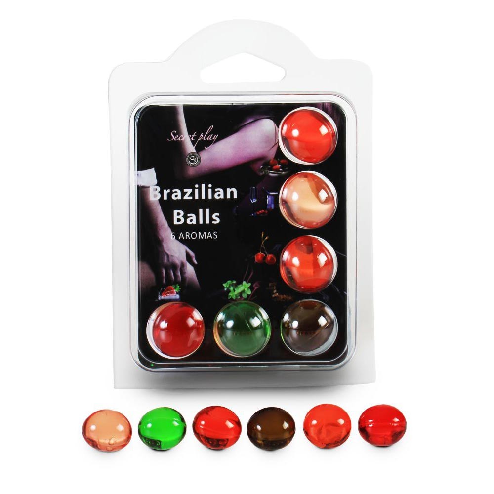 BOLAS LUBRIFICANTES BEIJÁVEIS BRAZILIAN BALLS MULTISABORES 6 X 4GR - Lust Sexshop