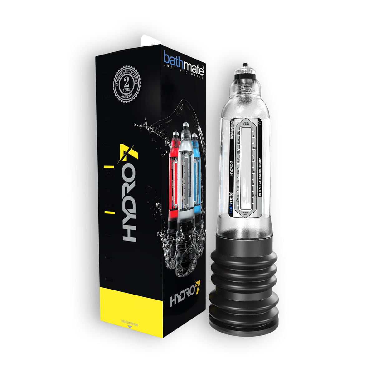 BOMBA PARA O PÉNIS BATHMATE HYDRO 7 HYDRO PUMP TRANSPARENTE - Lust Sexshop
