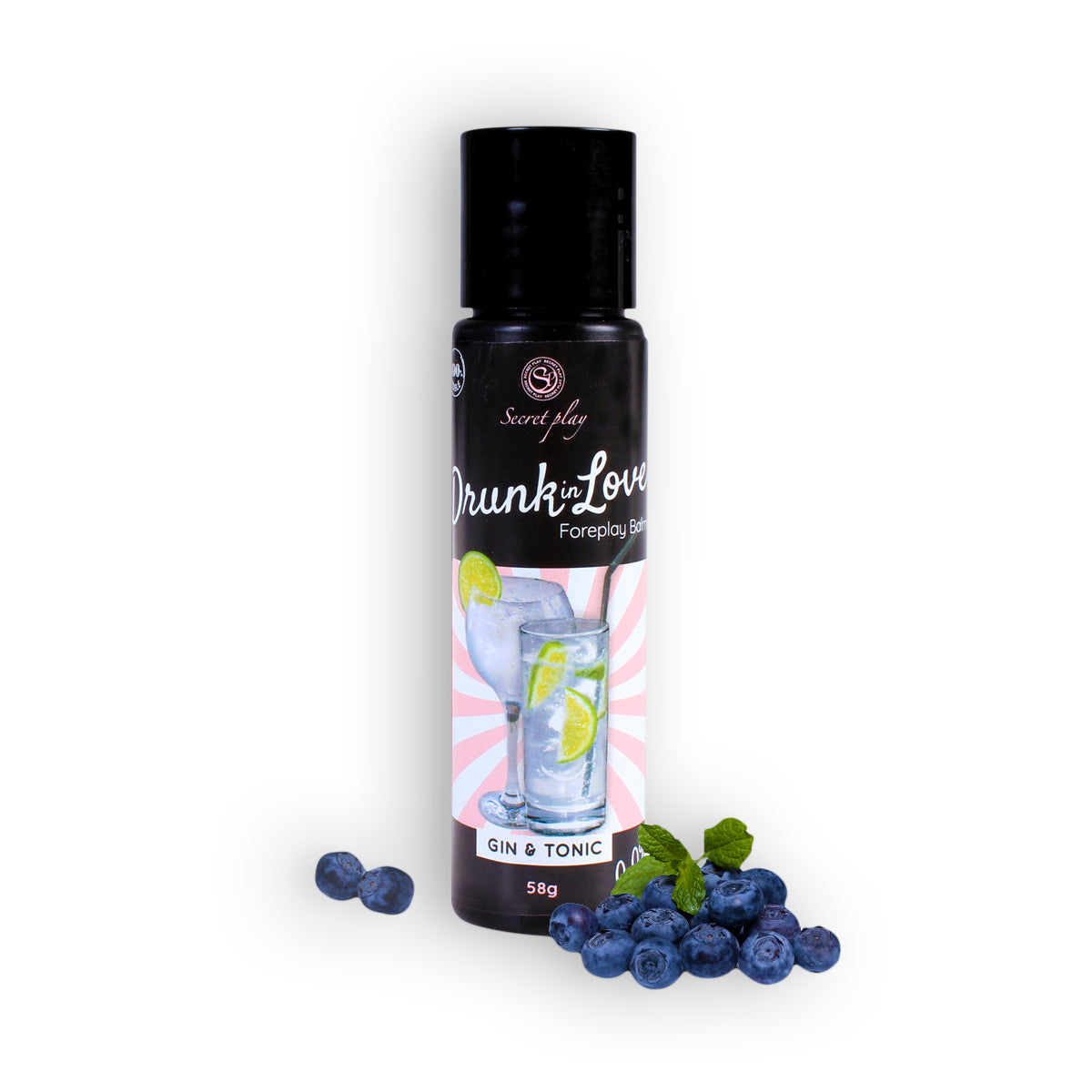 BÁLSAMO LUBRIFICANTE SABOR GIN TÓNICO DRUNK IN LOVE SECRET PLAY 60ML - Lust Sexshop