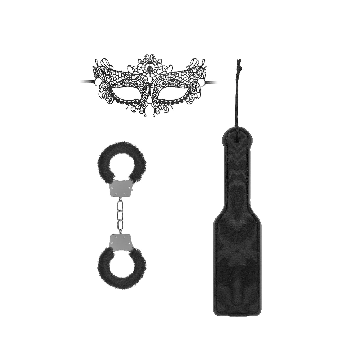 KIT BONDAGE INTRODUTÓRIO 3 PRETO OUCH! - Lust Sexshop