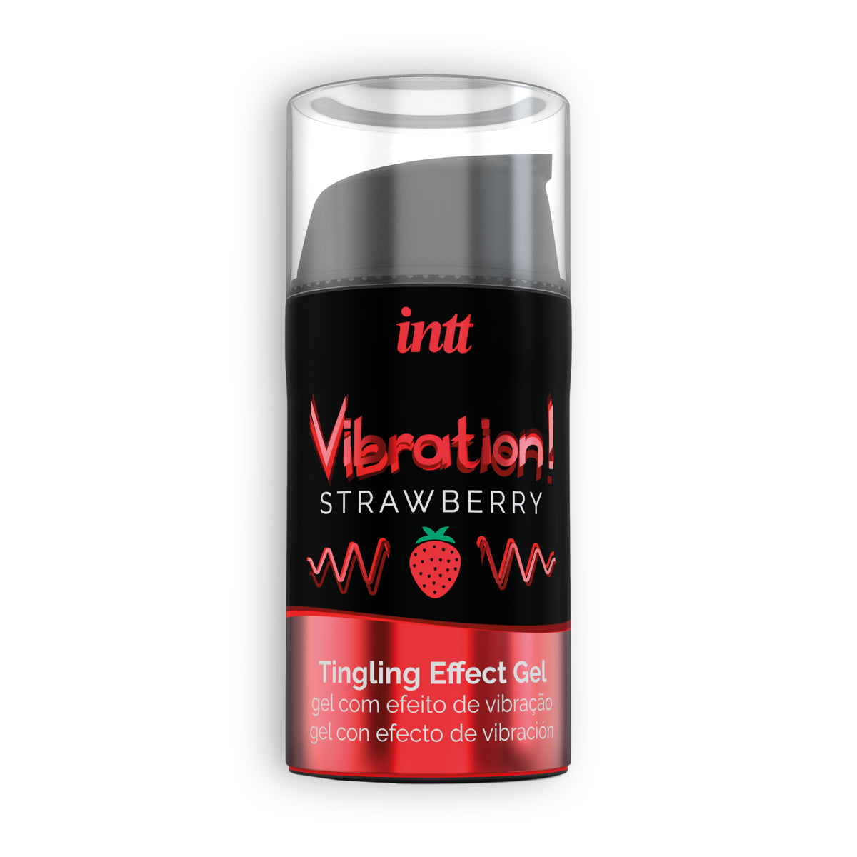 GEL COM VIBRAÇÃO VIBRATION MORANGO INTT 15ML - Lust Sexshop