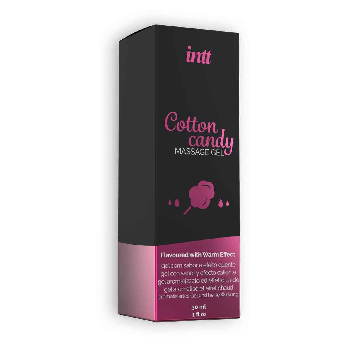 GEL DE MASSAGEM COM SABOR A ALGODÃO DOCE INTT 30ML - Lust Sexshop