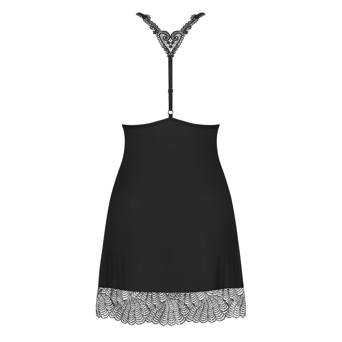 CAMISA DE NOITE E TANGA CHICCANTA OBSESSIVE PRETA - Lust Sexshop