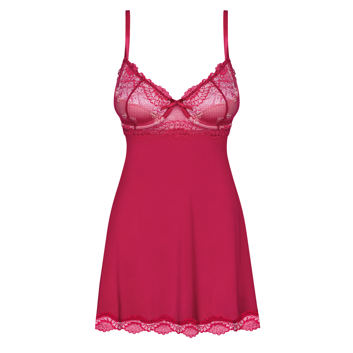 CAMISA DE NOITE E TANGA ROSALYNE OBSESSIVE BORDÔ - Lust Sexshop