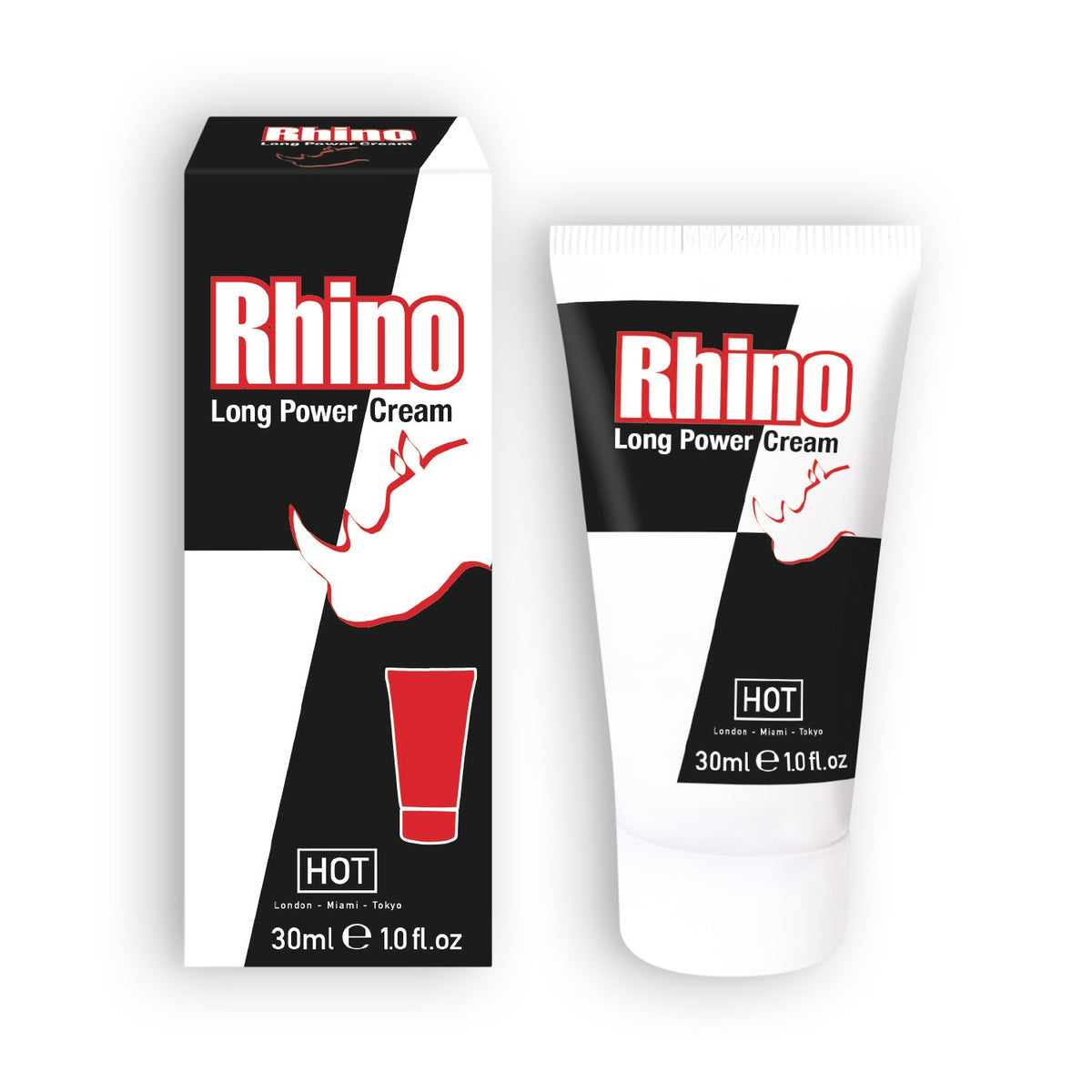 CREME RETARDANTE RHINO LONG POWER CREAM HOT™ 30ML - Lust Sexshop