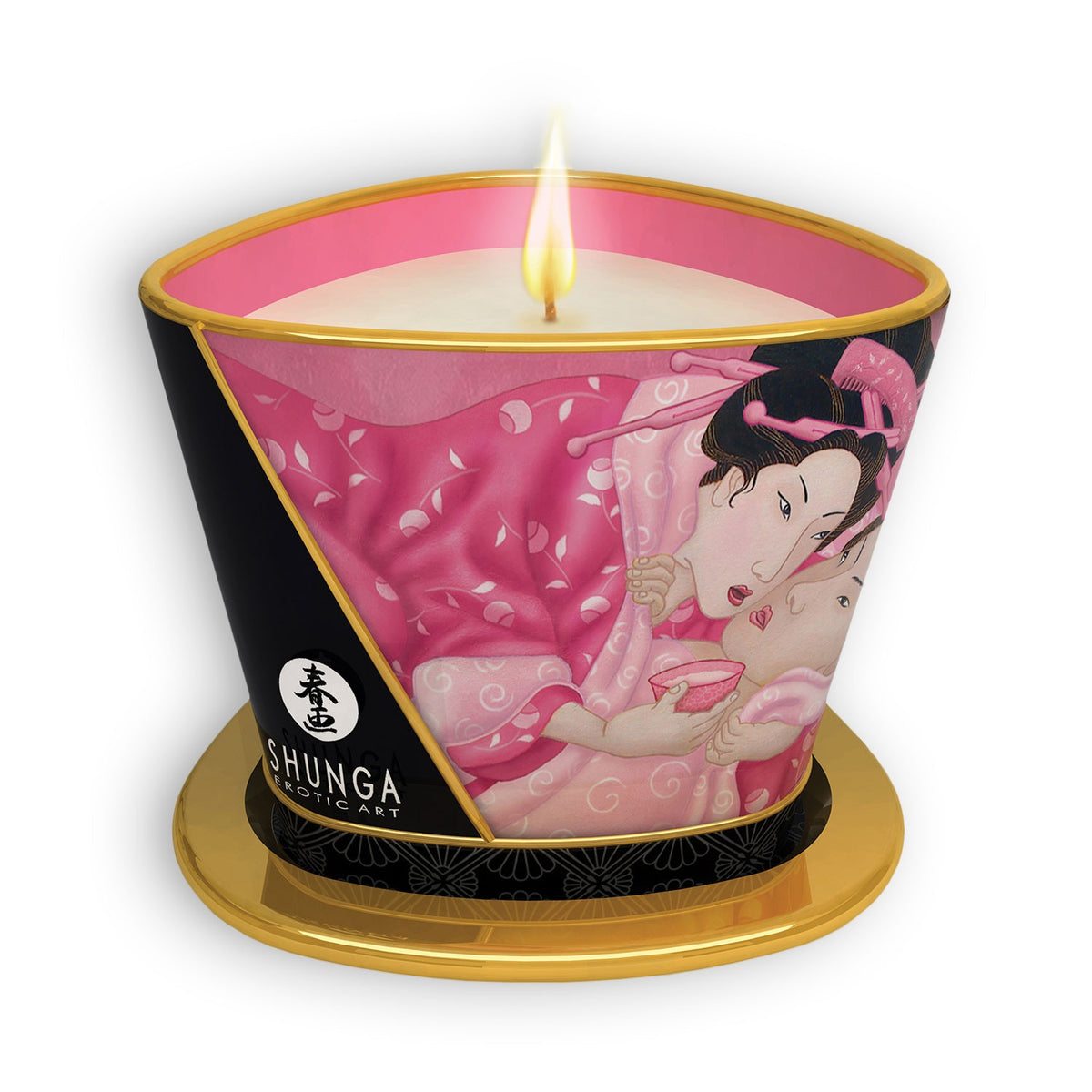 VELA DE MASSAGEM SHUNGA APHRODISIA PÉTALAS DE ROSA 170ML - Lust Sexshop