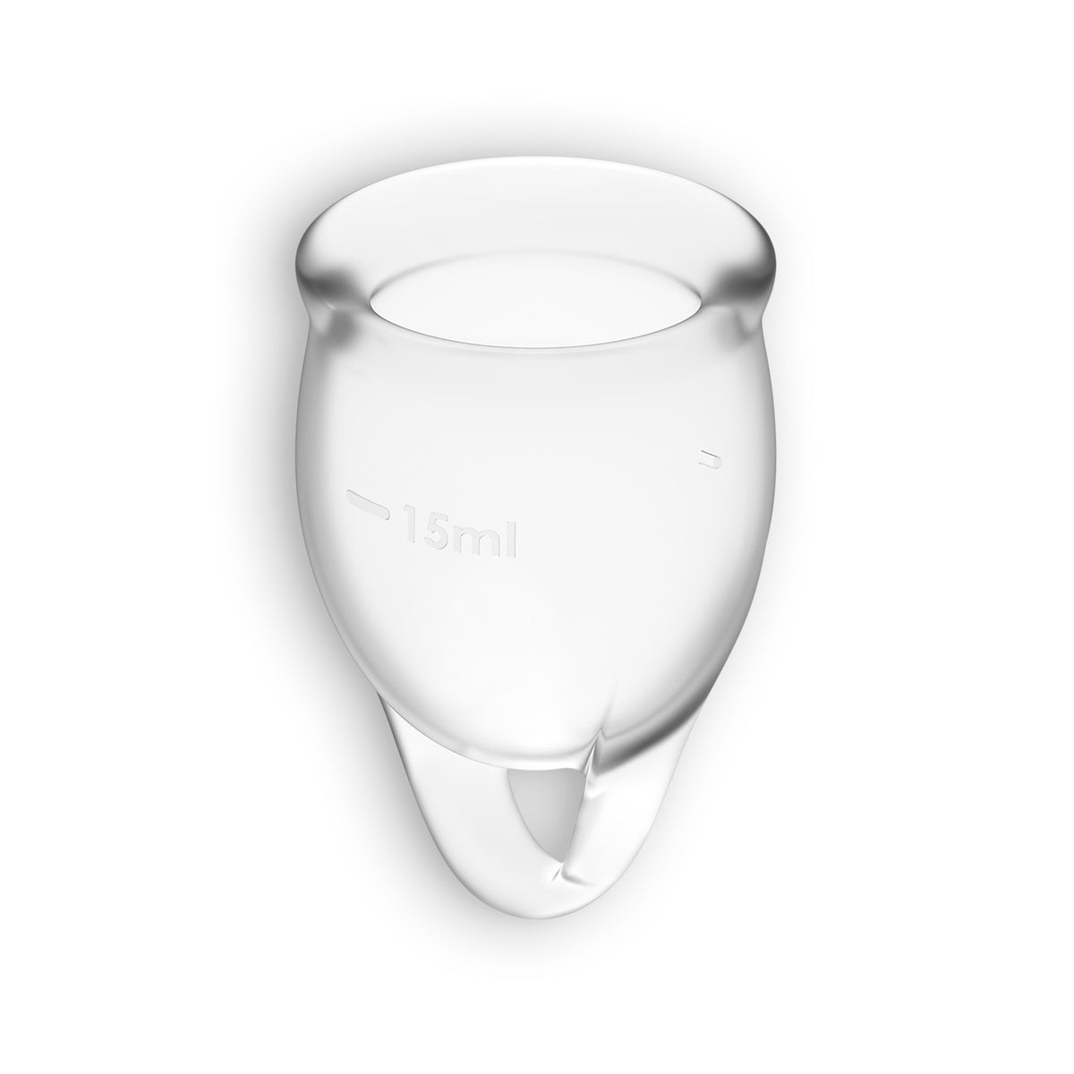 CONJUNTO DE 2 COPAS MENSTRUALES FEEL CONFIDENT SATISFYER TRANSPARENTE