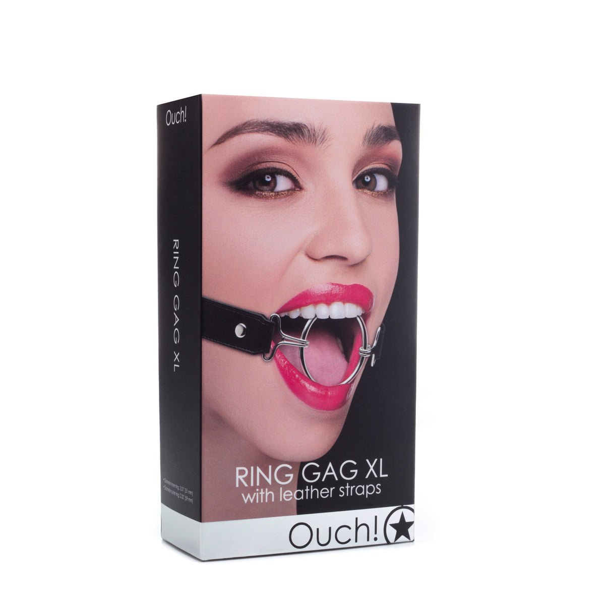 MORDAÇA OUCH! RING GAG XL PRETA - Lust Sexshop