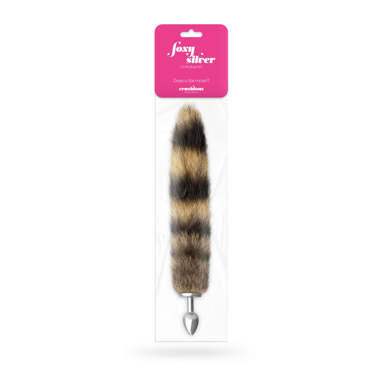 PLUG ANAL COM CAUDA FOXY SILVER METAL CRUSHIOUS - Lust Sexshop