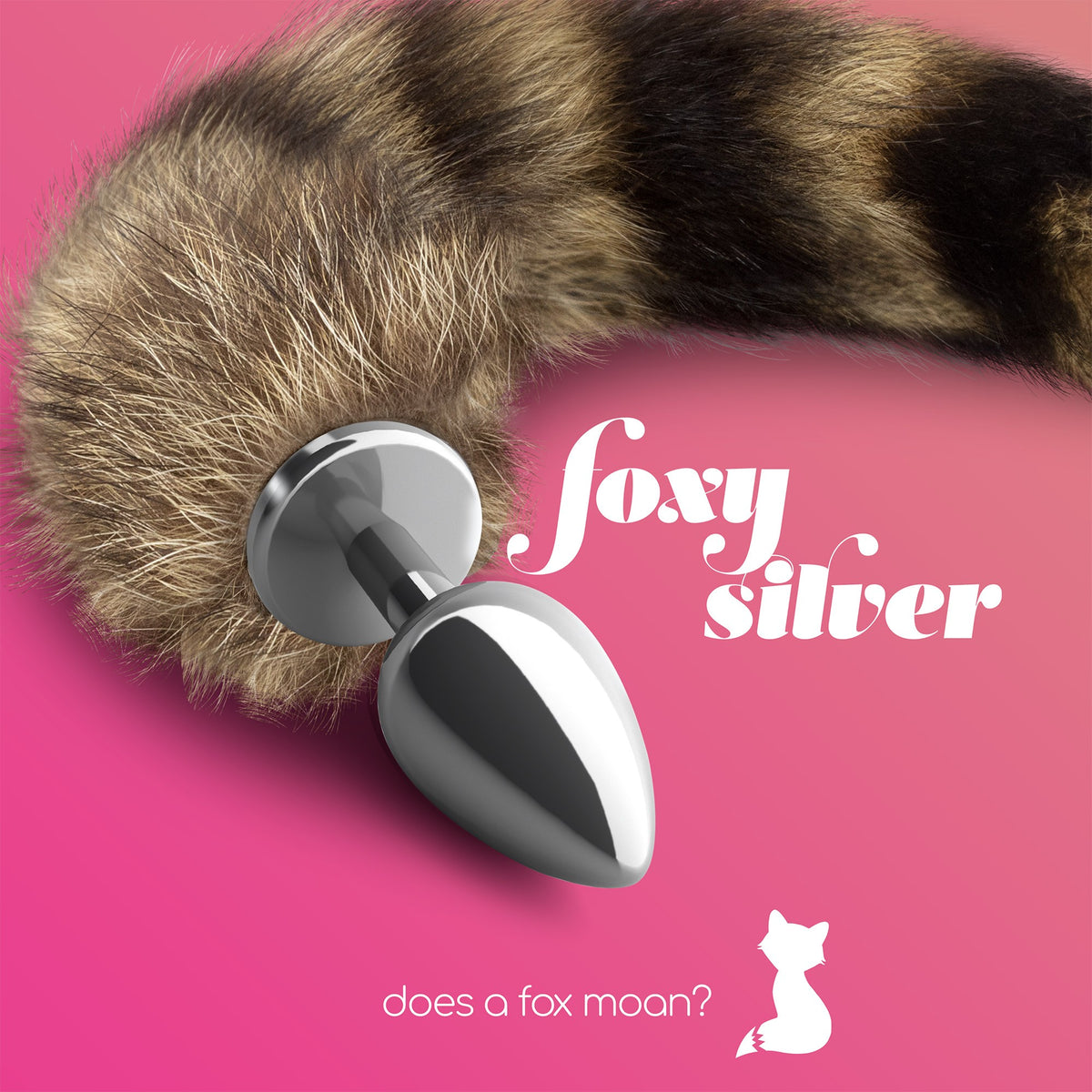 PLUG ANAL COM CAUDA FOXY SILVER METAL CRUSHIOUS - Lust Sexshop