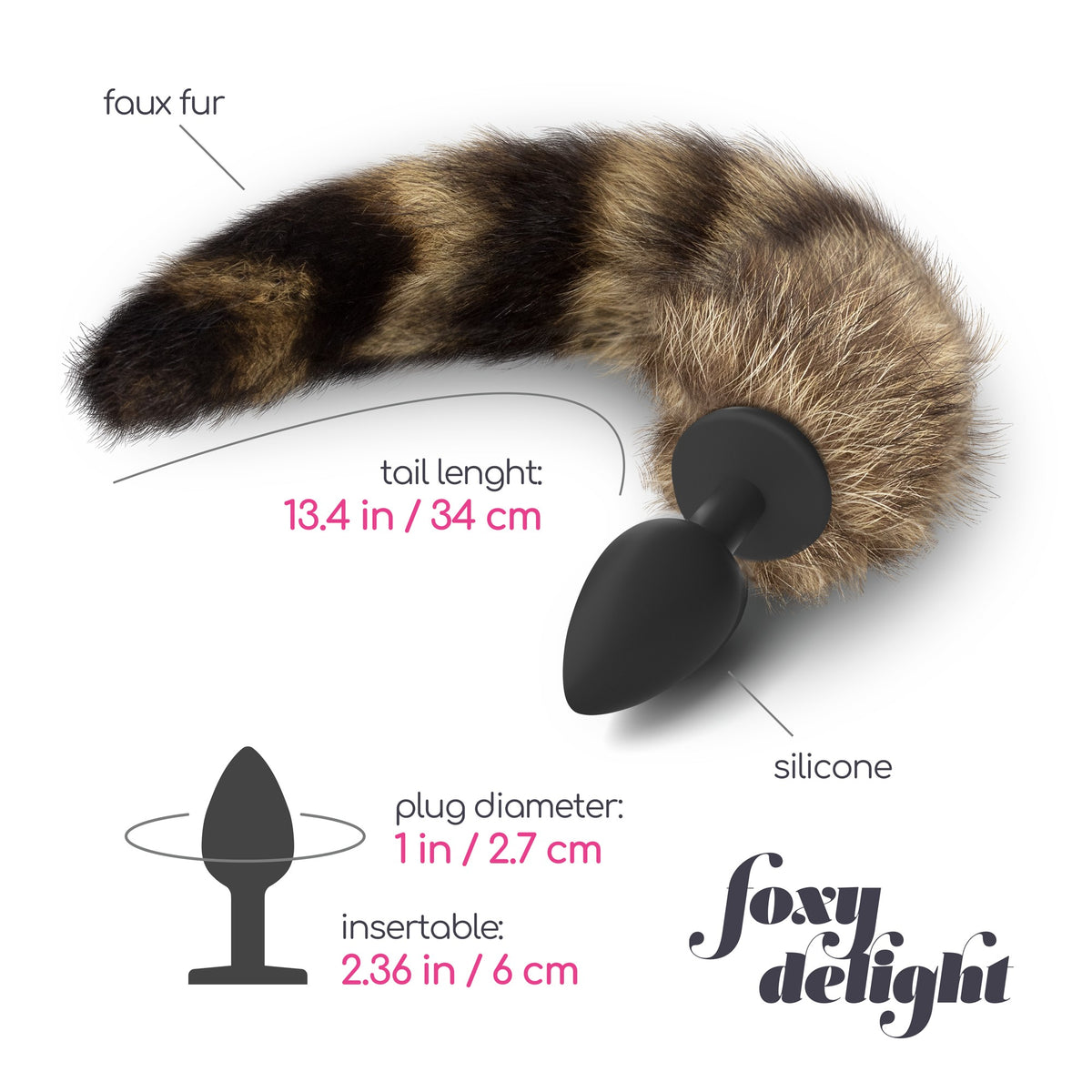 PLUG ANAL COM CAUDA FOXY DELIGHT SILICONE CRUSHIOUS - Lust Sexshop