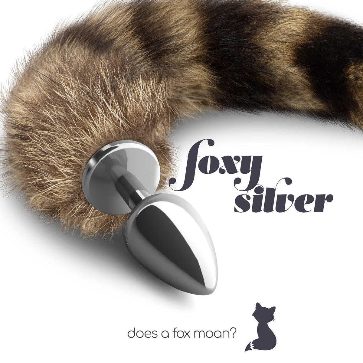 PLUG ANAL COM CAUDA FOXY SILVER METAL CRUSHIOUS - Lust Sexshop