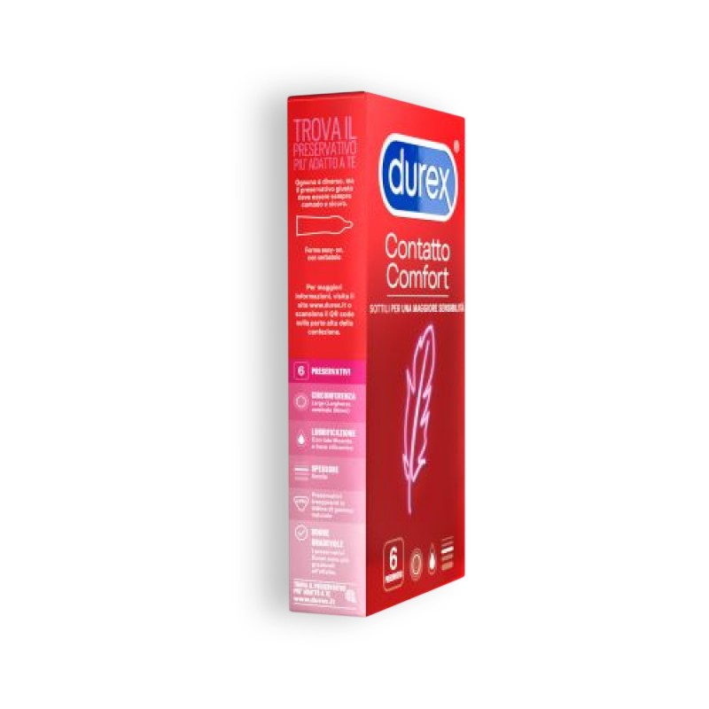 PRESERVATIVOS DUREX CONTATTO COMFORT 6 UNIDADES - Lust Sexshop