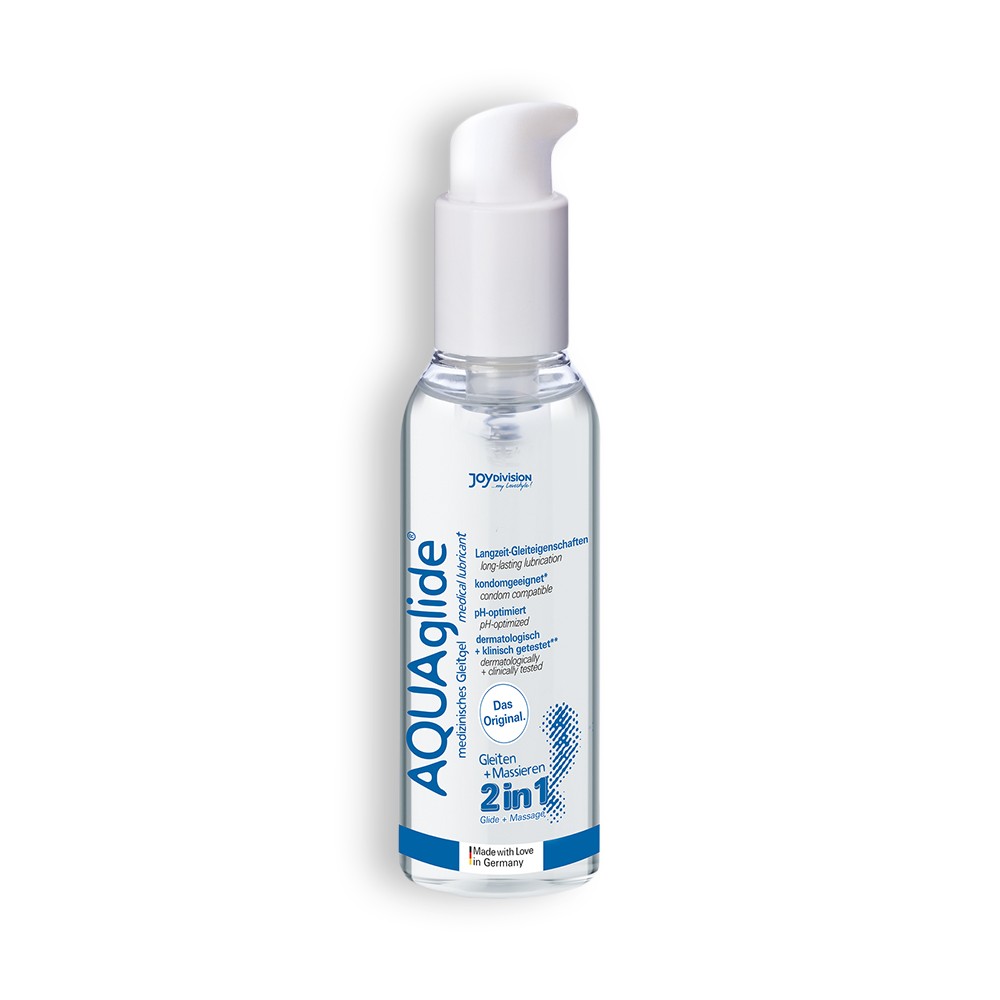 LUBRIFICANTE AQUAGLIDE 2 EM 1 125ML - Lust Sexshop
