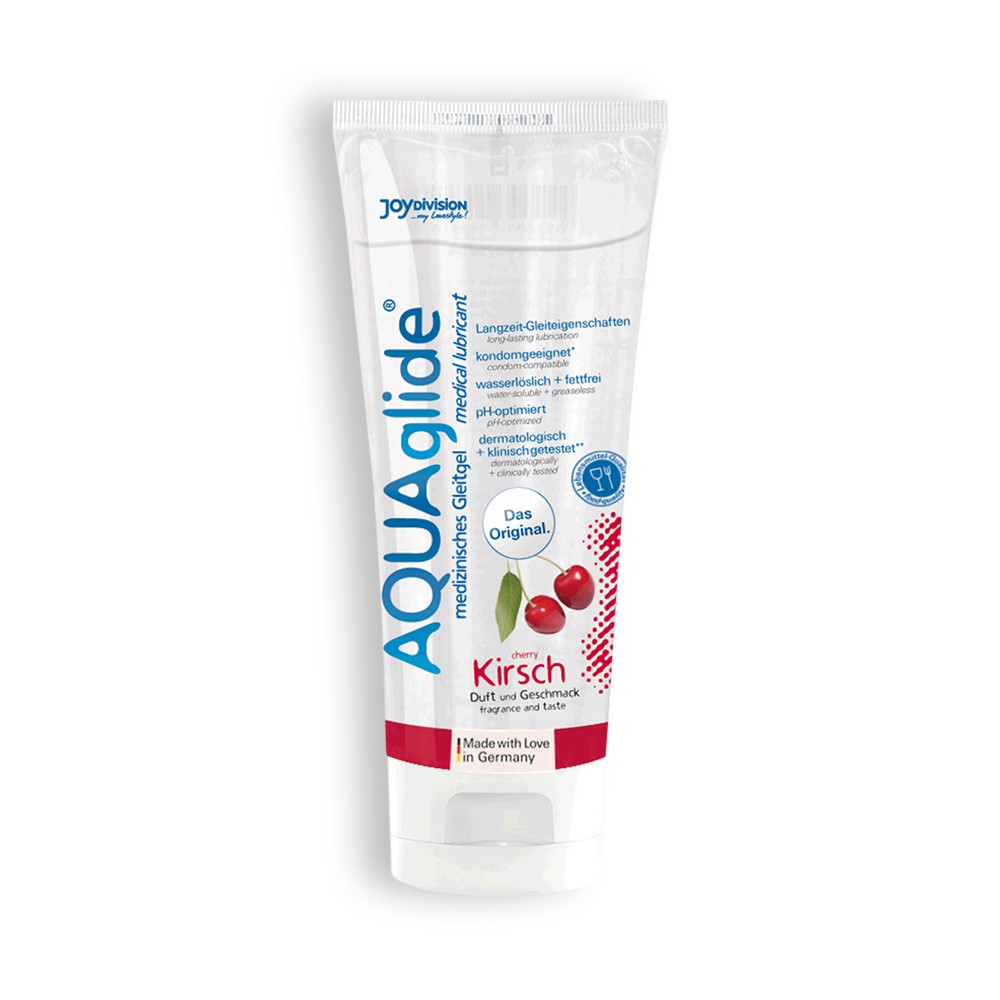 LUBRIFICANTE AQUAGLIDE CEREJA 100ML - Lust Sexshop