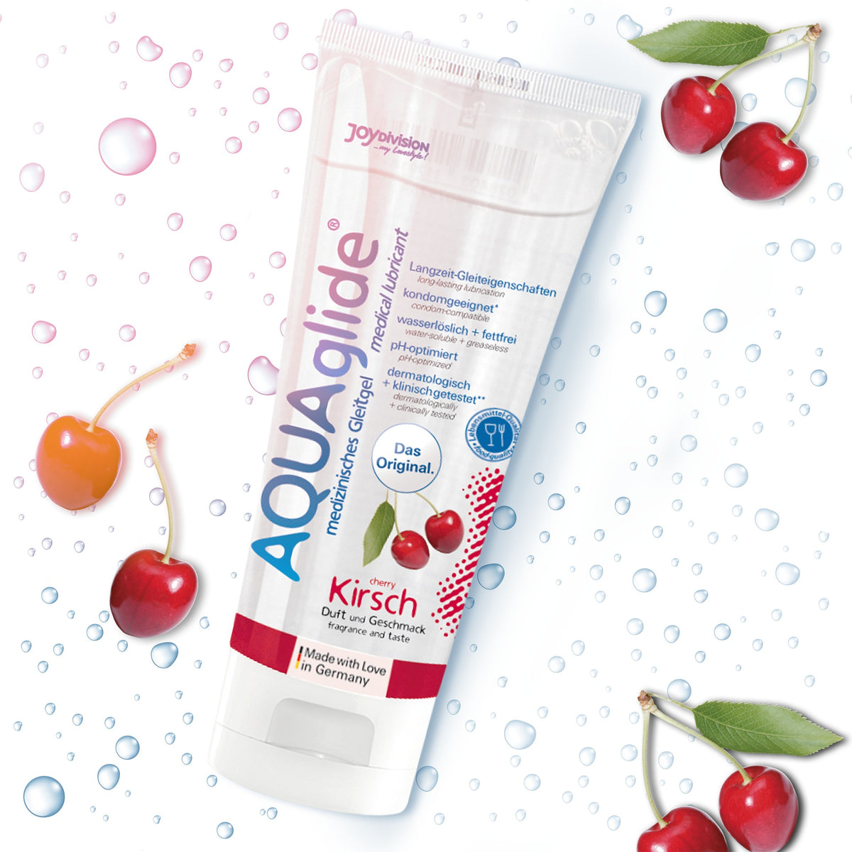 LUBRIFICANTE AQUAGLIDE CEREJA 100ML - Lust Sexshop