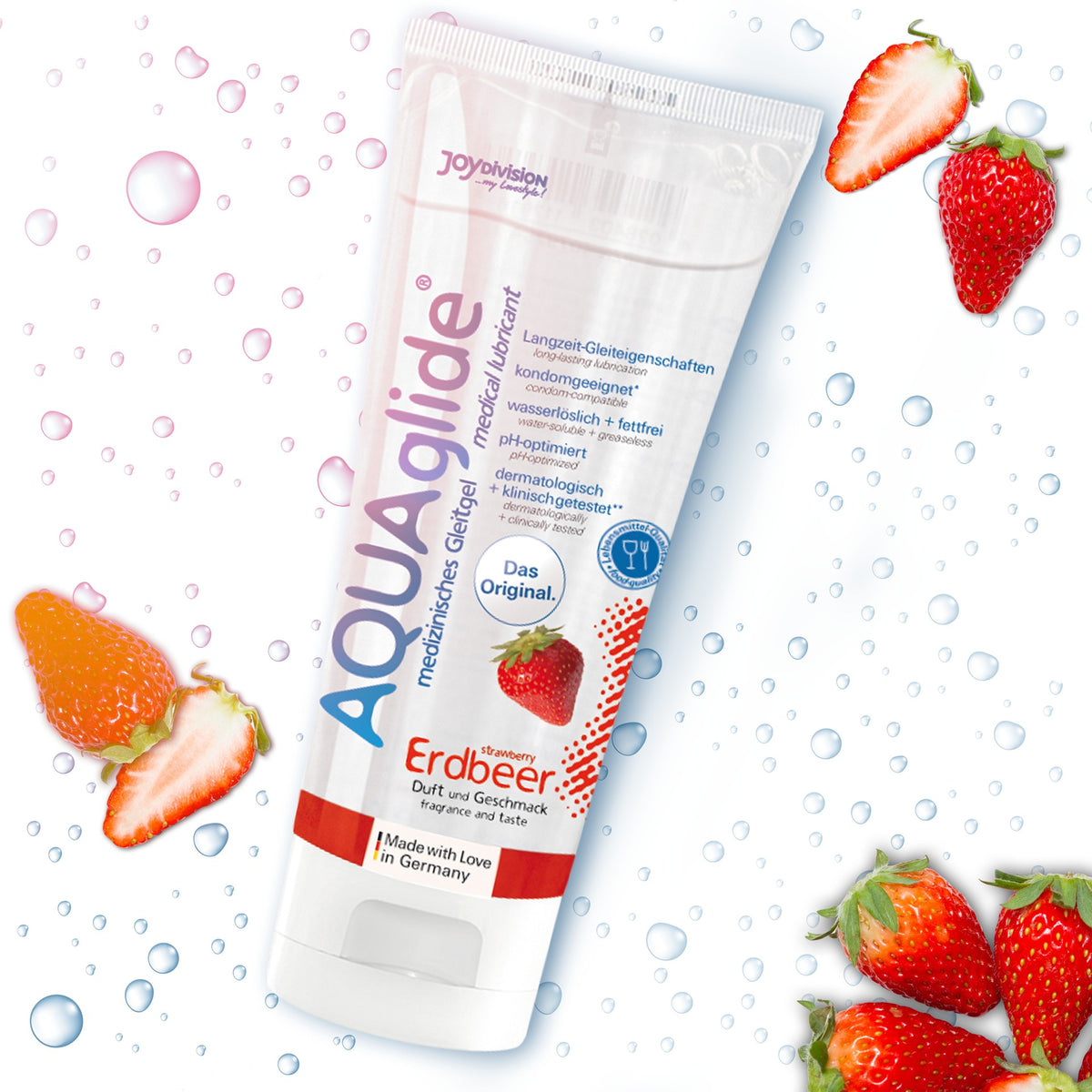 LUBRIFICANTE AQUAGLIDE MORANGO 100ML - Lust Sexshop